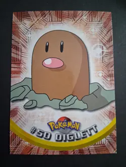 LP #50 Diglett Pokemon 1999 Topps TV Animation Edition Series 1 Blue Logo - Image 1
