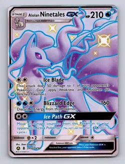 ALOLAN NINETALES GX SV53/SV94 SHINY GX RARE HIDDEN FATES SHINY VAULT NM - Image 1