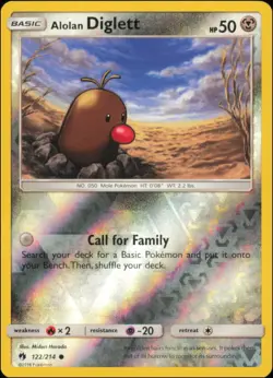 Pokemon - Alolan Dugtrio #122/214 - SM - Unbroken Bonds Reverse Holo - Image 1