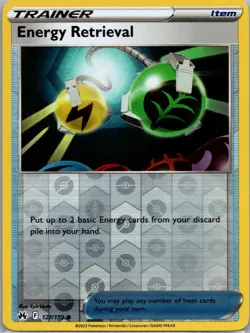 Energy Retrieval 127/159 - Pokemon TCG Crown Zenith - Reverse Holo - Common - LP - Image 1