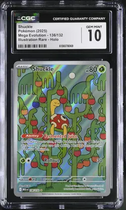 2025 Mega Evolution Pokemon Shuckle CGC 10 136/132 - Image 1