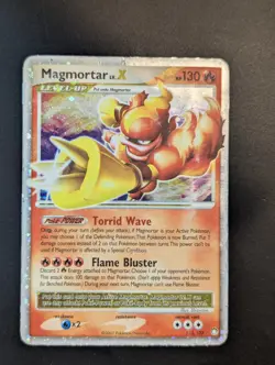 Magmortar Lv.X 123/123 Mysterious Treasures Ultra Rare Pokemon - Image 1