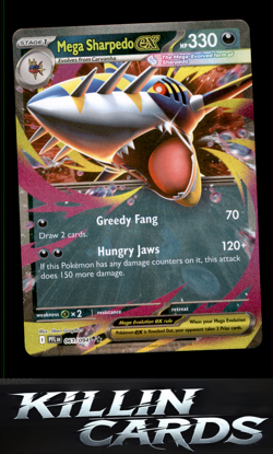Mega Sharpedo ex - 061/094 061/094 Pokemon Double Rare ME02: Phantasmal Flames C - Image 1