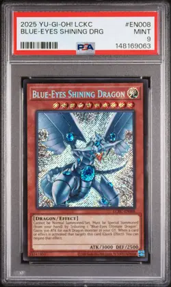 2025 YU-GI-OH! LEGEND COLLECTION KAIBA MEGA PACK BLUE-EYES SHINING DRAGON PSA 9 - Image 1