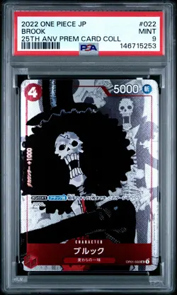 2022 ONE PIECE JAPANESE 25TH ANNIVERSARY PREMIUM COLLECTION #022 BROOK PSA 9 - Image 1