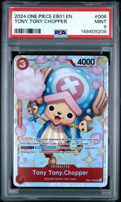 2024 ONE PIECE EB01-MEMORIAL COLLECTION #006 TONY TONY CHOPPER PSA 9 - Image 1
