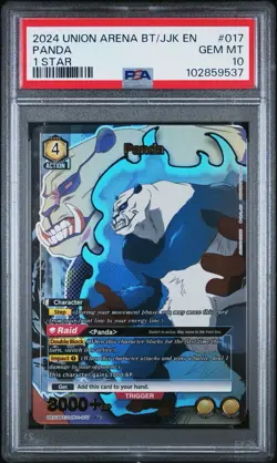 2024 Union Arena Panda #017 R 1 Star PSA 10 Gem Mint Jujutsu Kaisen BT/JJK - Image 1