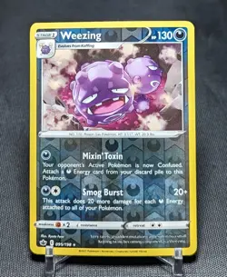 Weezing Rare Reverse Holo Dark 2021 Pokemon TCG Chilling Reign Card 095/198 - Image 1