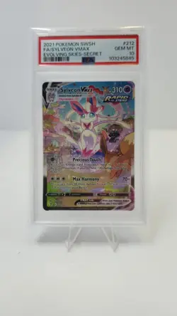 Sylveon VMAX 212/203 PSA 10 Alt Art Evolving Skies 2021 Secret Rare Pokemon Card - Image 1