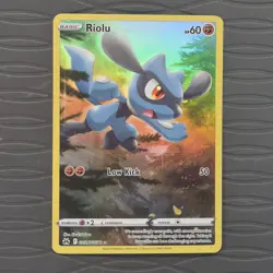Pokemon Riolu GG26/GG70 Holo Rare Crown Zenith Galarian Gallery Full Art Card NM - Image 1