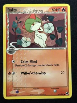 Ralts (Delta Species) Dragon Frontiers 61/101 Pokemon card NM - Image 1