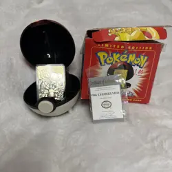 Pokemon 23K Gold Plated Trading Card Charizard Burger King With COA 1999 - Image 1