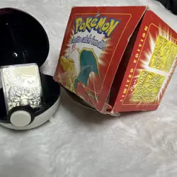 Pokemon 23K Gold Plated Trading Card Charizard Burger King With COA 1999 - Image 2