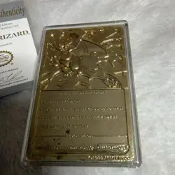 Pokemon 23K Gold Plated Trading Card Charizard Burger King With COA 1999 - Image 5
