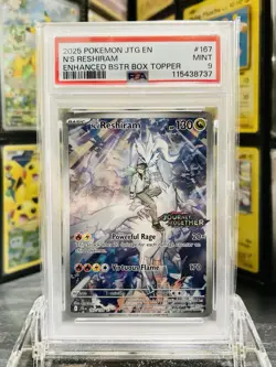 N’s Reshiram 167/159 JourneyTogether Stamped Holo Pokemon Card PSA9 Never Played - Image 1