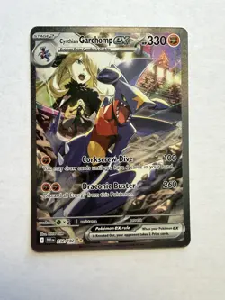 Pokemon TCG Cynthia's Garchomp EX Card 232/182 SIR Destined Rivals - Image 1