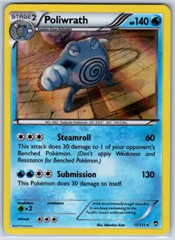 Poliwrath Holo XY - Furious Fists 17/111 MP-LP Pokemon Card - Image 1