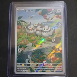 Starly 221/198 Illustration Rare Scarlet & Violet Base Card Pokemon TCG NM/M - Image 1