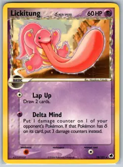 Lickitung (Delta Species) Dragon Frontiers 19/101 MP-LP Pokemon Card - Image 1