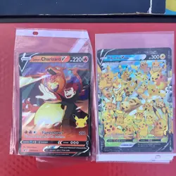 Lot of Two Pikachu V charizard v Union Jumbo Cards 25th Anniversary - Image 1