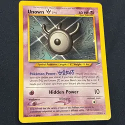 Unown [W] 29/105 Neo Destiny Pokemon TCG Card RARE - Image 1