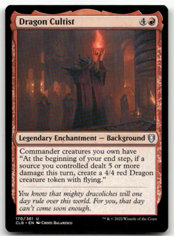 Dragon Cultist #170 Baldur's Gate CLB Magic MTG - Image 1