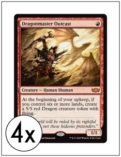 4x Dragonmaster Outcast, Tarkir Dragonstorm Commander, Magic, MTG NM - Image 1