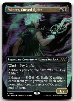 Winter, Cursed Rider (Borderless) #369 (Foil) (NM) Aetherdrift DFT Magic MTG - Image 1