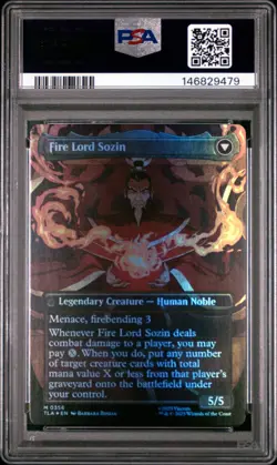 2025 MTG AVATAR: BORDERLESS-FOIL #0356 FIRE LORD SOZIN/THE RISE OF SOZIN PSA 10 - Image 2