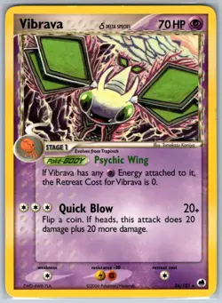 Vibrava - (Delta Species) Dragon Frontiers 24/101 MP-LP Pokemon Card - Image 1