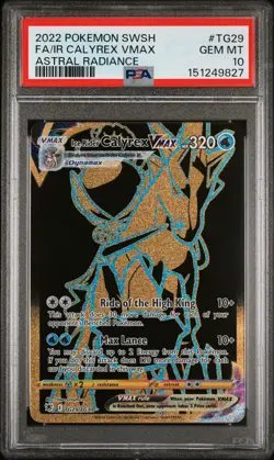 2022 POKEMON SWSH ASTRAL RADIANCE #TG29 FULL ART/ICE RIDER CALYREX VMAX PSA 10 - Image 1