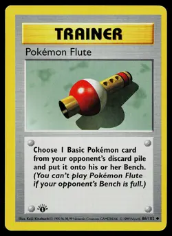 Pokemon Card - Pokemon Flute Base Set (Shadowless) 86/102 Uncommon 1st Edition - Image 1