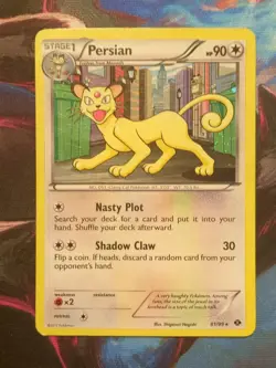 Pokemon TCG Persian 81/99 Next Destinies Holo Vintage - Image 2