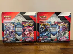 2x - Pokemon TCG: Battle Style + Fusion Strike 2 Booster Pack Blister w/ Pins - Image 1