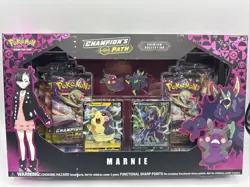 Pokemon TCG Champion's Path Premium Collection Marnie Box Sealed (Crack) - Image 1
