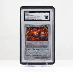 Pokemon Heatran #123 Reverse Holo Twilight Masquerade 2024 - CGC 10 Gem Mint - Image 1