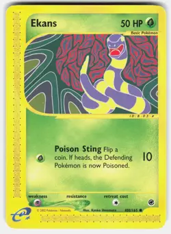 POKEMON EKANS 108 EXPEDITION BASE SET MP - Image 1