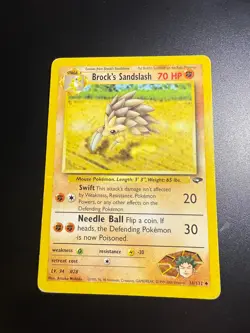 BROCK'S SANDSLASH 36/132 UNCOMMON GYM CHALLENGE POKEMON HEAVILY PLAYED UNLIMITED - Image 1