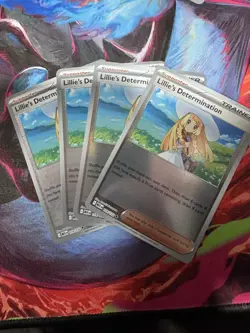 [4x Playset] Lillie's Determination 119/132 ME01: Mega Evolution POKEMON REVERSE - Image 1