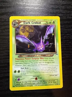 Pokemon Dark Crobat Neo Destiny Holo Rare Unlimited 2/105 2002 - Image 1