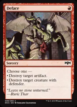 Deface - Near Mint MTG Ravnica Allegiance - Image 1