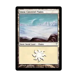 WOTC MtG Coldsnap Snow-Covered Plains (C) (Foil) EX - Image 1