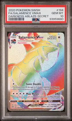 2020 POKEMON SWORD & SHIELD DARKNESS ABLAZE #194 FULL ART/SALAMENCE VMAX PSA 10 - Image 1