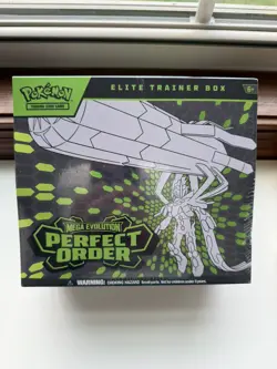 Pokemon TCG Elite Trainer Box Mega Evolution Perfect Order ETB Set SEALED! - Image 1