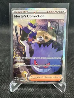 Pokemon TCG Temporal Forces Morty's Conviction 211/162 Secret Art Rare SAR - NM - Image 1