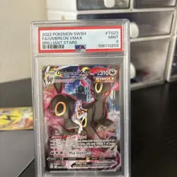 Pokemon TCG Umbreon VMAX TCG TG23/TG30 Trainer Gallery Brilliant Stars PSA 9 - Image 1