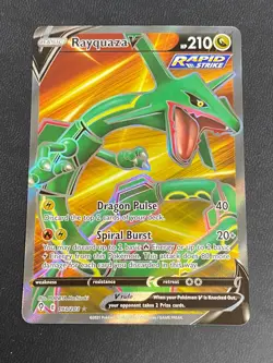 Pokemon Rayquaza V (Full Art) 193/203 SWSH07: Evolving Skies Holo - Image 1
