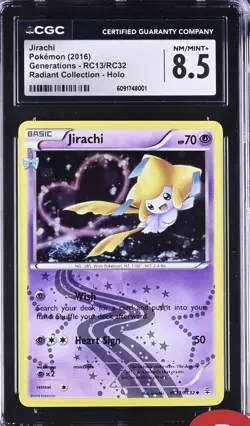 2016 POKEMON XY GENERATIONS RADIANT COLL #RC13 JIRACHI CGC 8 - Image 1
