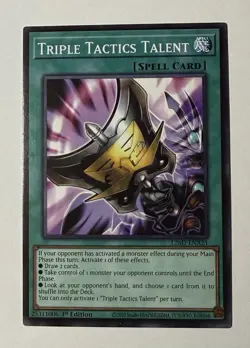 1x Triple Tactics Talent 1st Edition Common L26D-ENX21 Yu-Gi-Oh! - Image 1