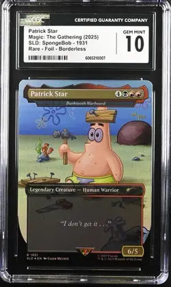 2025 MTG SpongeBob Foil Borderless Patrick Star SLD: SpongeBob 1931 **CGC 10** - Image 1